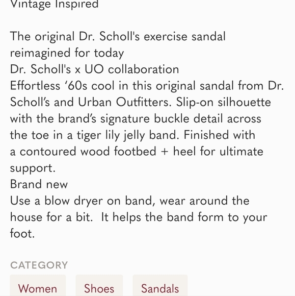 Dr Scholl's X Urban Outfitters Jelly Sandals 8/38 Adjustable Buckle Orange - Picture 9 of 9